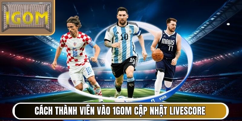 Cách thành viên vào 1Gom cập nhật livescore