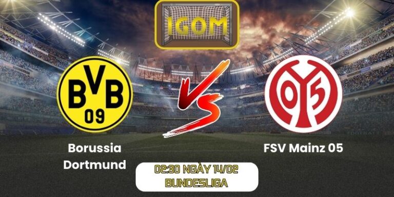 Soi kèo Borussia Dortmund vs FSV Mainz 05 (02:30 ngày 14/02, Bundesliga)