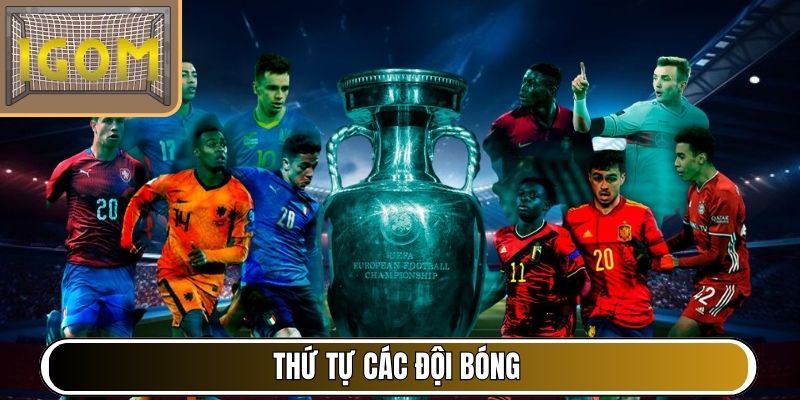 Thứ tự các đội bóng