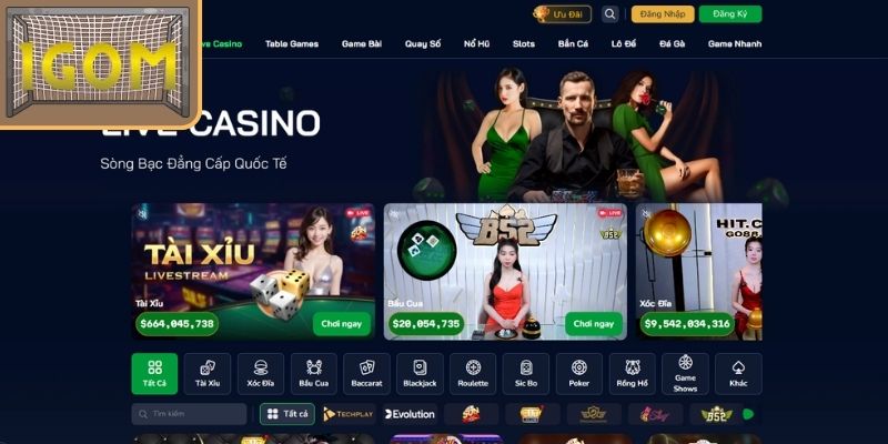 Casino - Không gian Casino trực tuyến chân thực